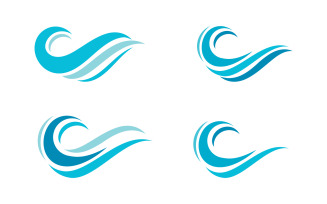 Water wave splash water drop icon vector illustration design v.5