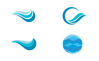 Water wave splash water drop icon vector illustration design v.6