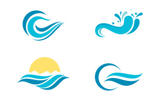 Water wave splash water drop icon vector illustration design v.9