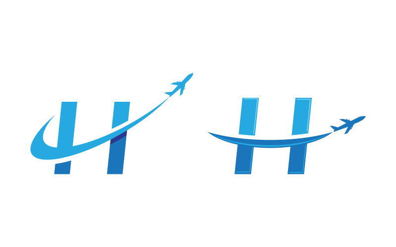 Airplane icon tour and travel illustration design Logo Template v.2