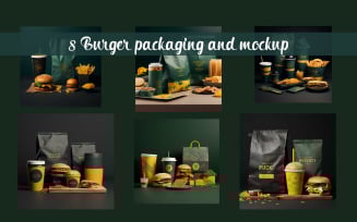 Burgers packaging and mockup
