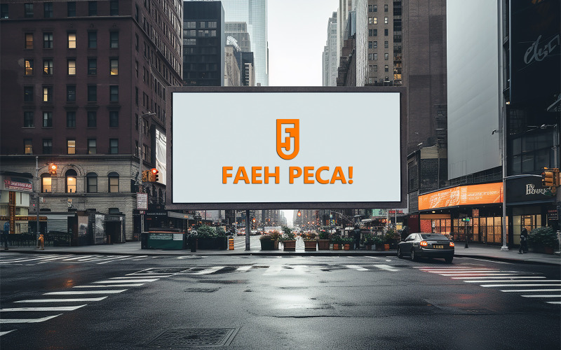 Digital Billboard logo mockup Product Mockup