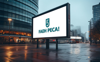 White billboard logo mockup