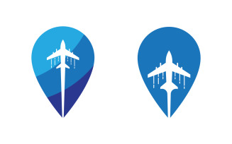 Airplane icon tour and travel illustration design Logo Template v.11