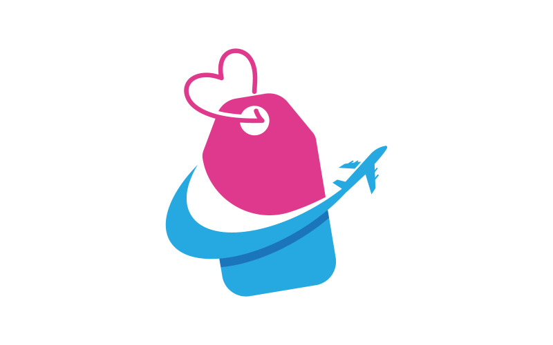 Airplane icon tour and travel illustration design Logo Template v.13