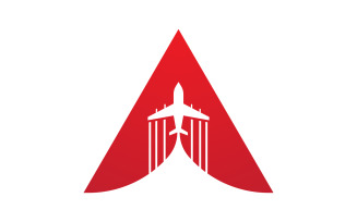Airplane icon tour and travel illustration design Logo Template v.14