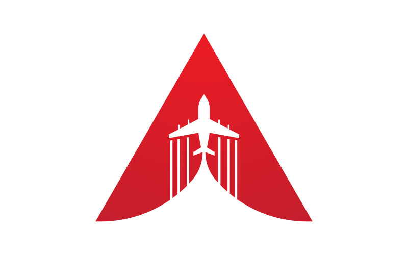 Airplane icon tour and travel illustration design Logo Template v.14