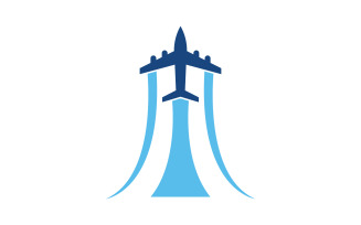 Airplane icon tour and travel illustration design Logo Template v.8