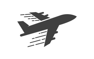 Airplane icon tour and travel illustration design Logo Template v.9