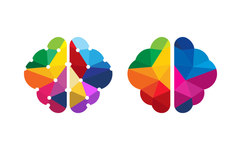 Healthy Brain Medical illustration icon template design v.10 Logo Template