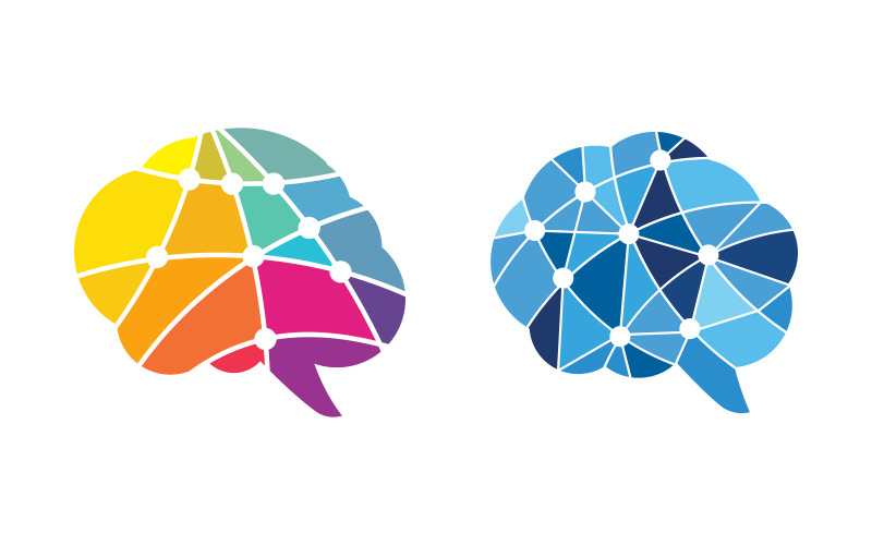 Healthy Brain Medical illustration icon template design v.11 Logo Template