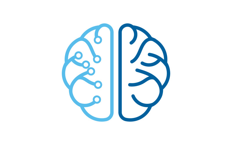 Healthy Brain Medical illustration icon template design v.13 Logo Template