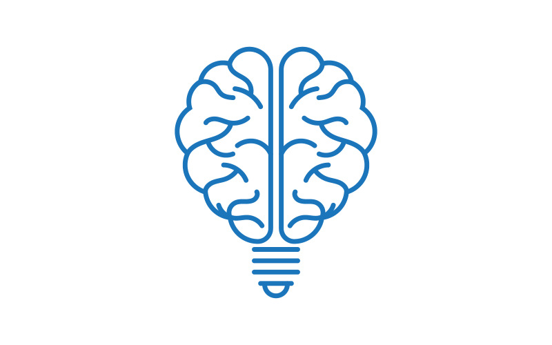 Healthy Brain Medical illustration icon template design v.14 Logo Template
