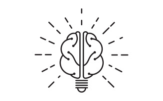 Healthy Brain Medical illustration icon template design v.1