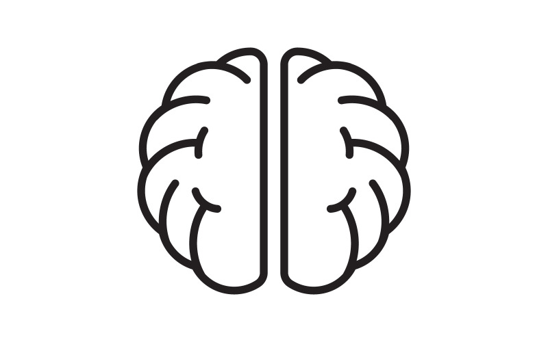 Healthy Brain Medical illustration icon template design v.2 Logo Template