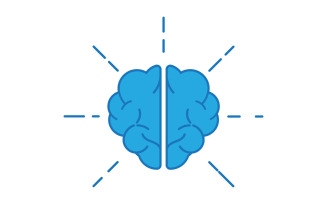 Healthy Brain Medical illustration icon template design v.3