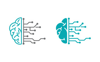 Healthy Brain Medical illustration icon template design v.5
