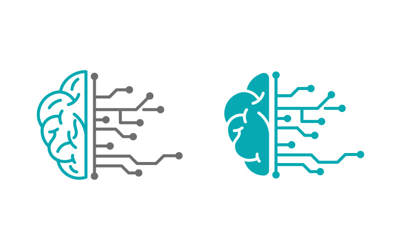 Healthy Brain Medical illustration icon template design v.5 Logo Template