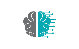 Healthy Brain Medical illustration icon template design v.7