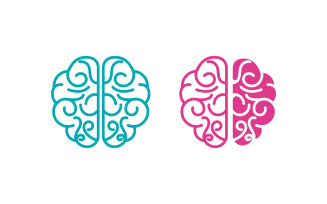 Healthy Brain Medical illustration icon template design v.9