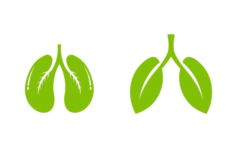 Lung health medical Vector icon loog design v.11 Logo Template