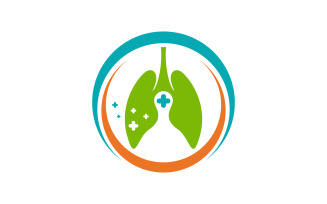 Lung health medical Vector icon loog design v.14