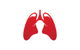 Lung health medical Vector icon loog design v.16