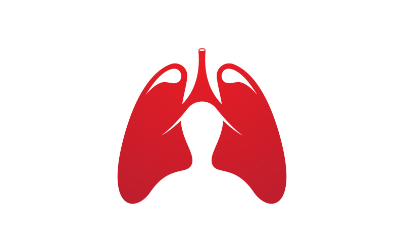 Lung health medical Vector icon loog design v.16 Logo Template