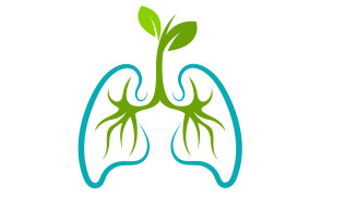 Lung health medical Vector icon loog design v.1