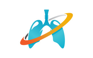 Lung health medical Vector icon loog design v.2