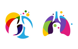 Lung health medical Vector icon loog design v.3