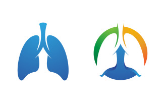 Lung health medical Vector icon loog design v.7