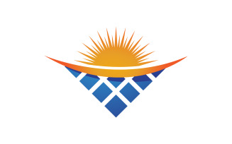 Sun Solar Energy vector icon illustration template v.1