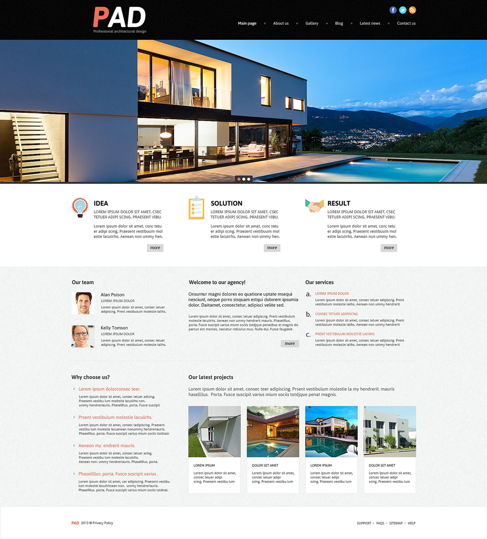 Architecture Joomla Template New Screenshots BIG