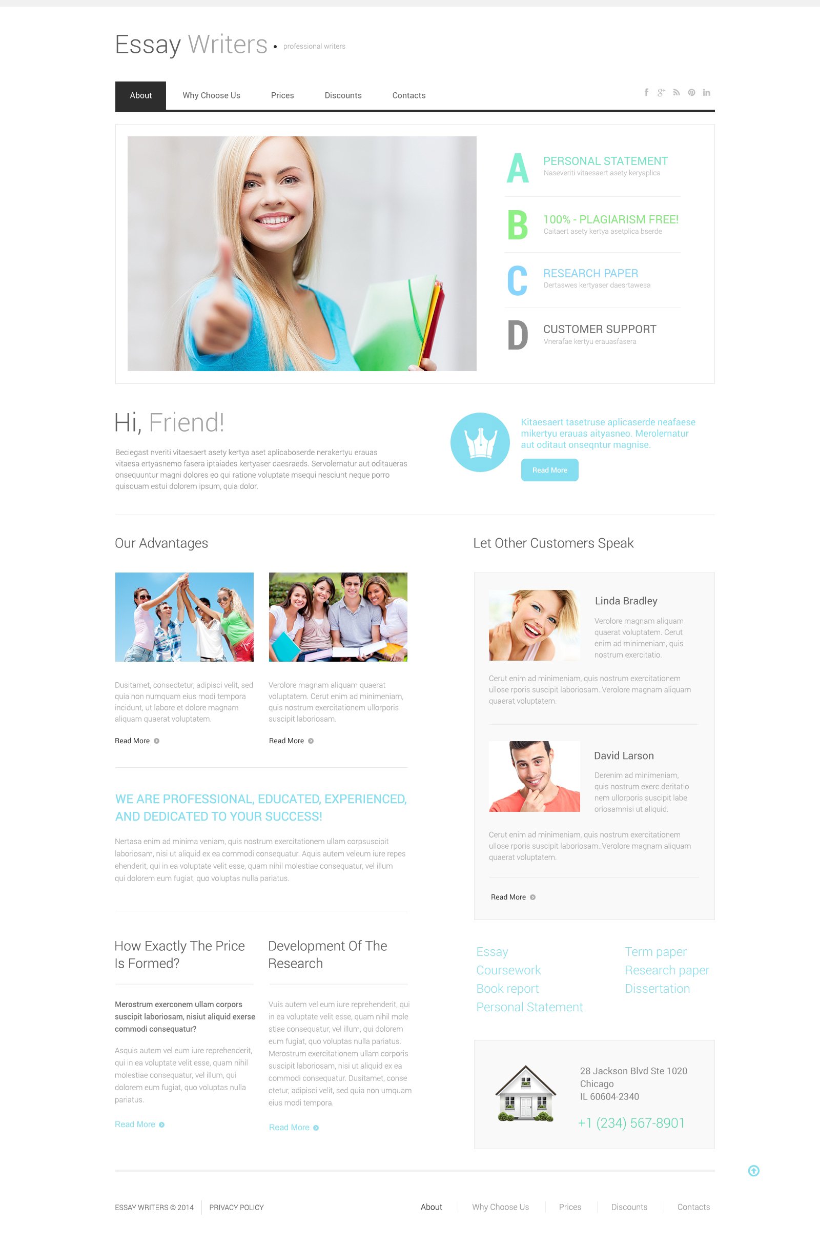 book review website template