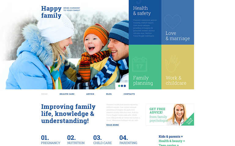 Family Center Responsive WordPress Template Big Screenshot Family Center Responsive WordPress Theme New Screenshots BIG