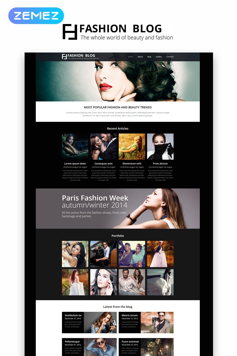 Fashion Blog - Fashion Blog Elegant Joomla Template