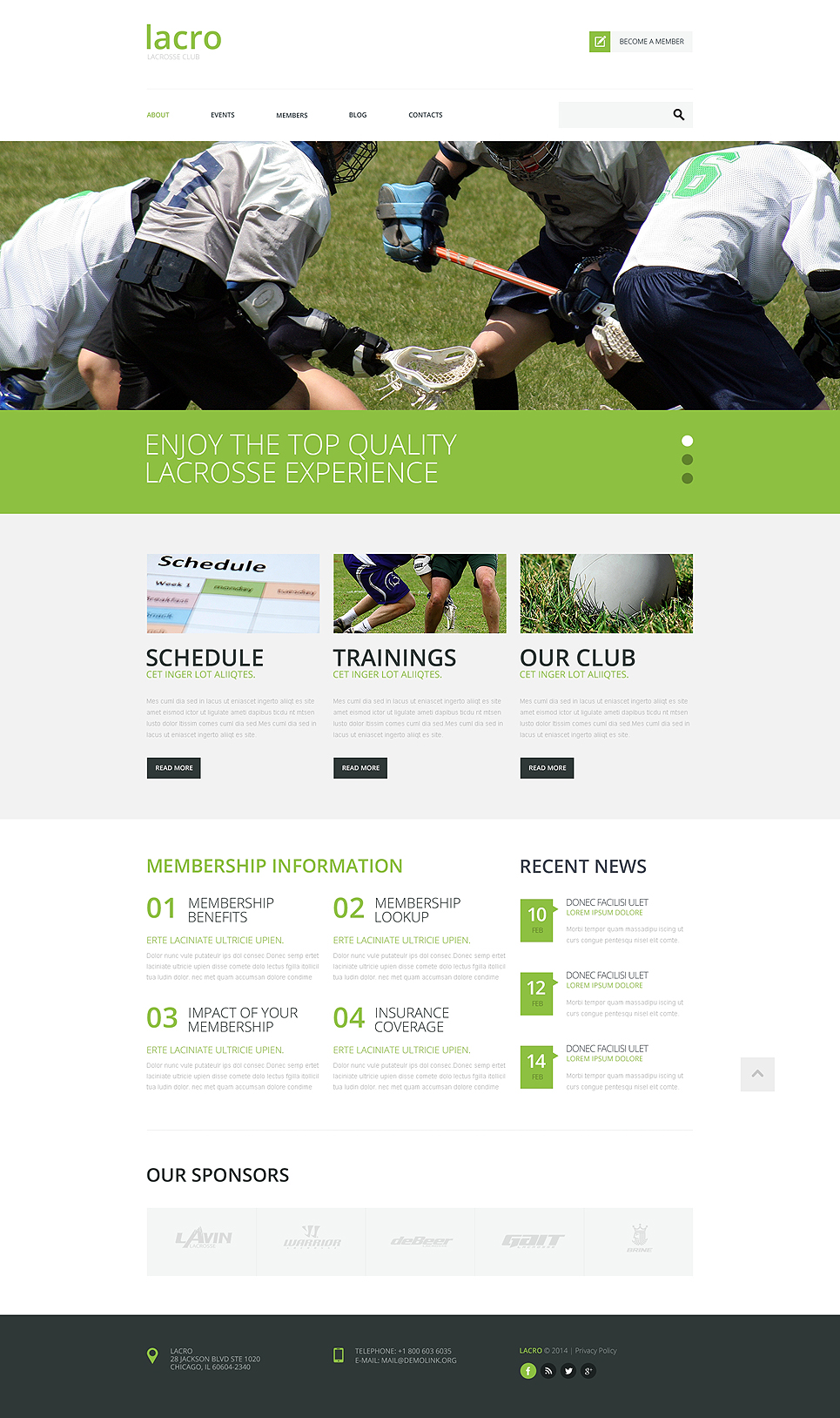 Field Hockey Responsive Website Template New Screenshots BIG