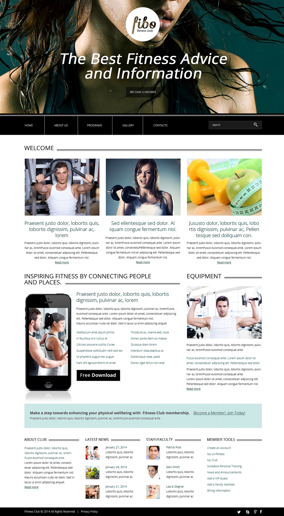 Fitness Responsive Website Template New Screenshots BIG