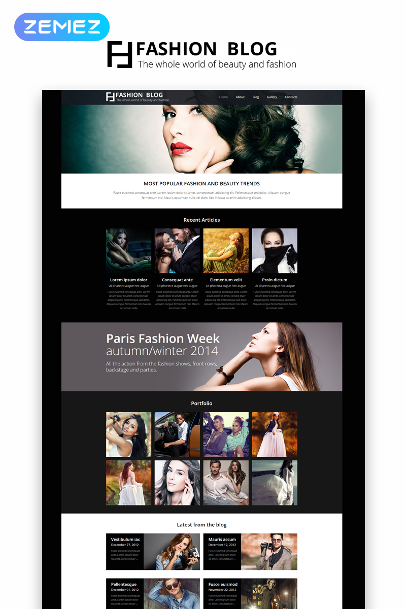 "Guide de fashionistas" thème Joomla adaptatif #49094
