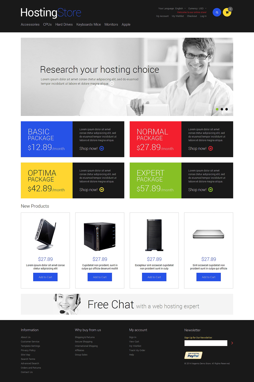 Hosting Responsive Magento Theme New Screenshots BIG