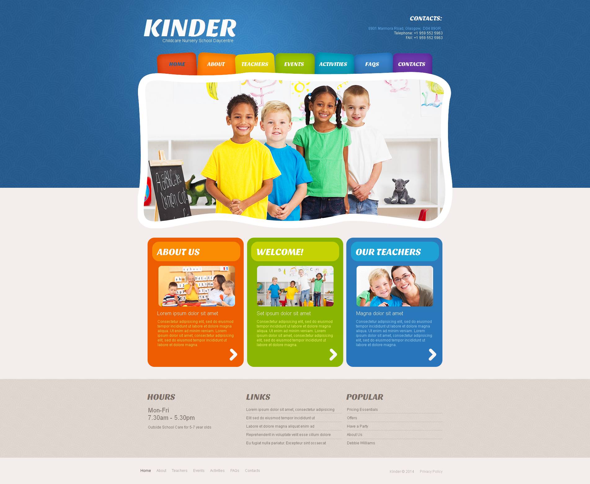 kids center moto cms html template_49043 original