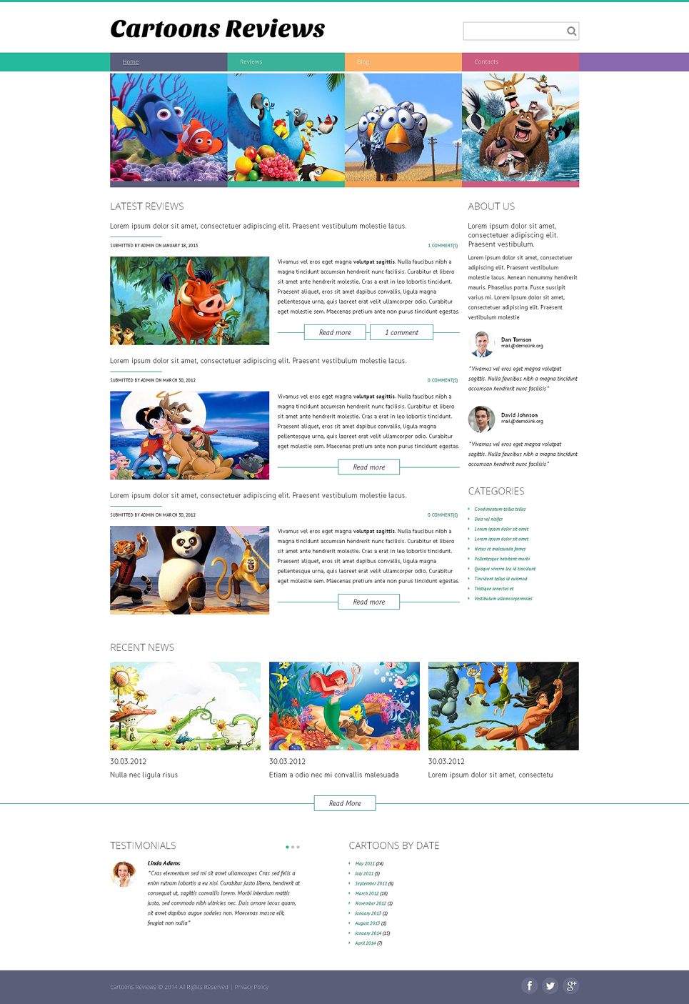 Movie Drupal Template New Screenshots BIG
