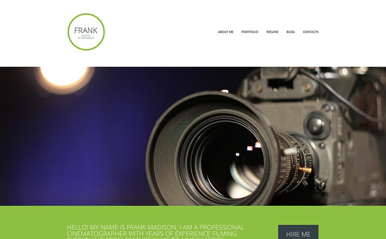 Photographer Portfolio Responsive Website Theme Big Screenshot Photographer Portfolio Responsive Website Template New Screenshots BIG