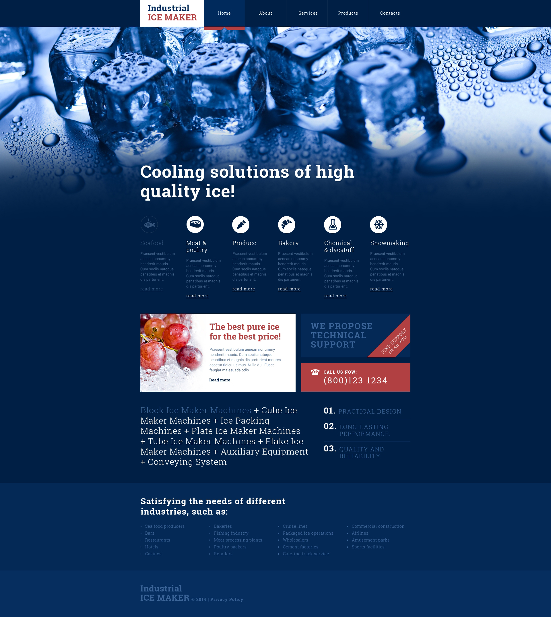 Responsive Website template over Water №49072 - screenshot