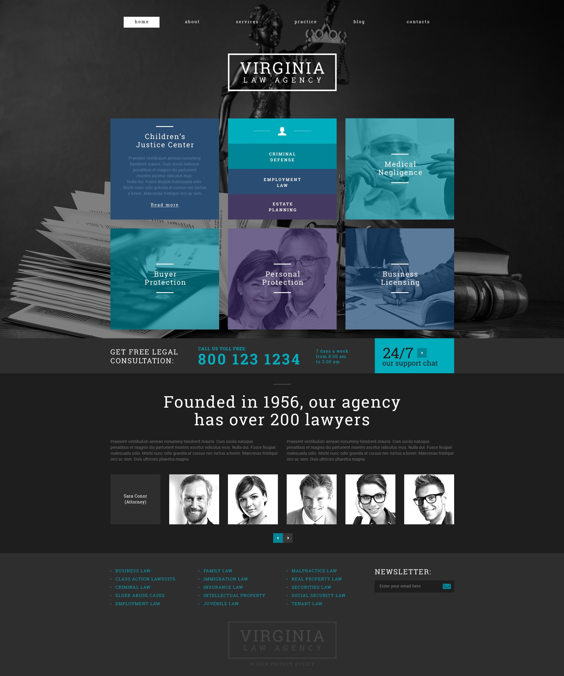 Responsives WordPress Theme für Anwaltskanzlei #49007