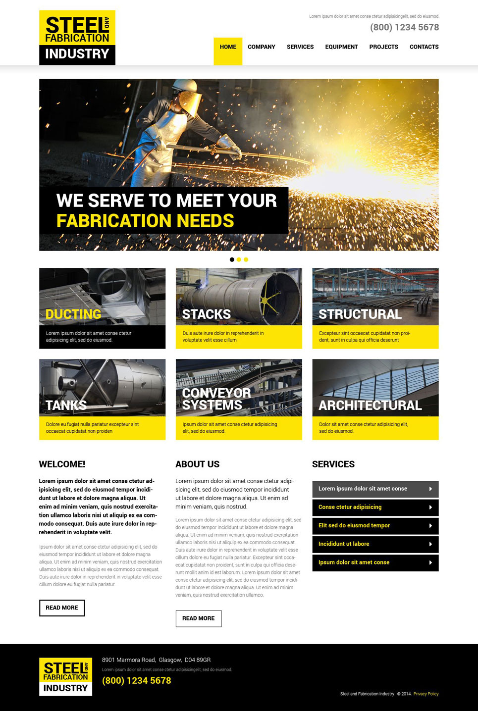 Steelworks Responsive Website Template New Screenshots BIG