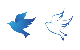 Bird wing dove icon logo design vector illustration v.4