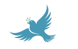 Bird wing dove icon logo design vector illustration v.6