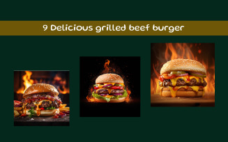 Delicious grilled beef burger
